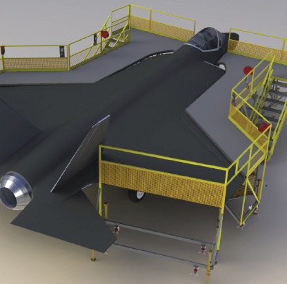 FRP Composite F-35 Wrap Around Maintenance Stand