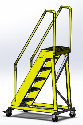 FRP Composite Rolling Ladder