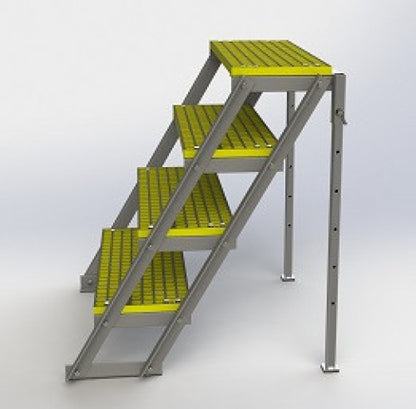 FRP Composite Adjustable Height Stairs